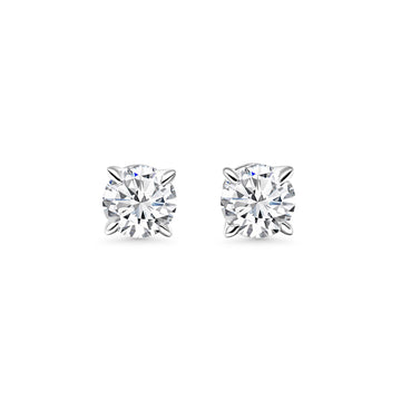 Brilliance Solitaire Stud Earrings