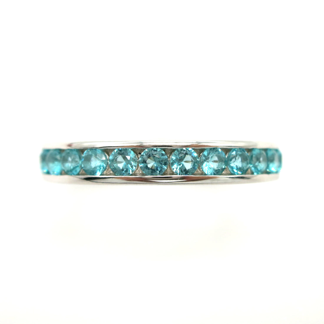 Erica Ring: Three Quarter Emerald Eternity Ring - Lush and Company