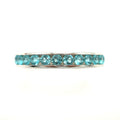 Erica Ring: Three Quarter Paraiba Tourmaline Eternity Ring - Lush and Company