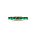 Erica Ring: Three Quarter Emerald Eternity Ring - Lush and Company