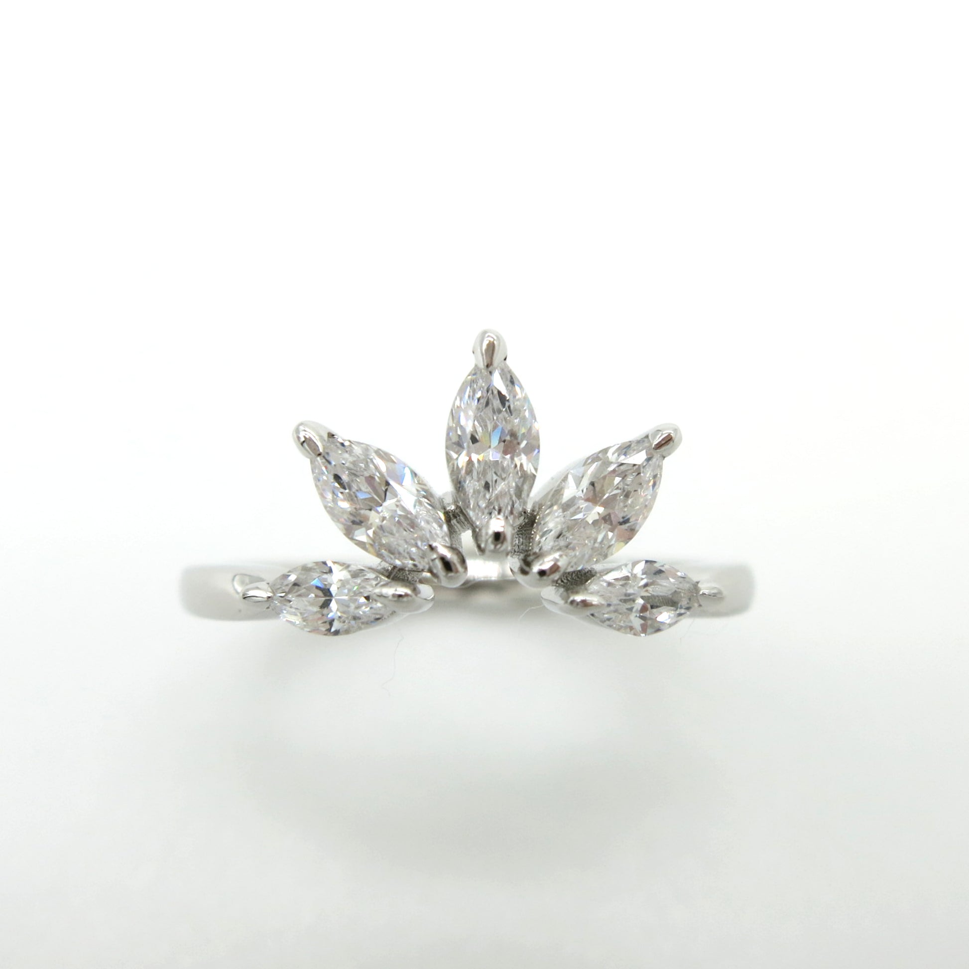 Diana: Crown Stacking Diamond Ring - Lush and Company