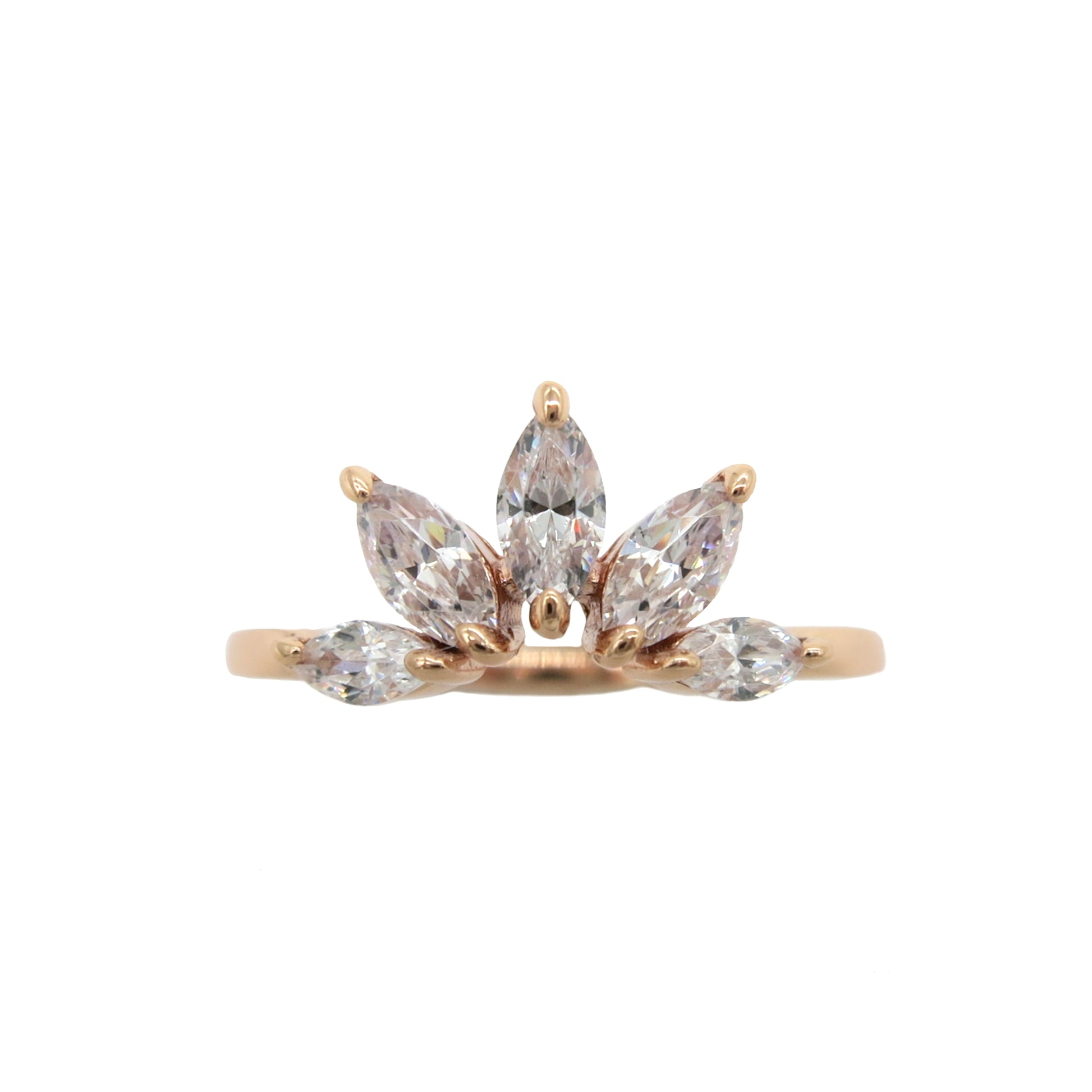 Diana: Crown Stacking Diamond Ring - Lush and Company