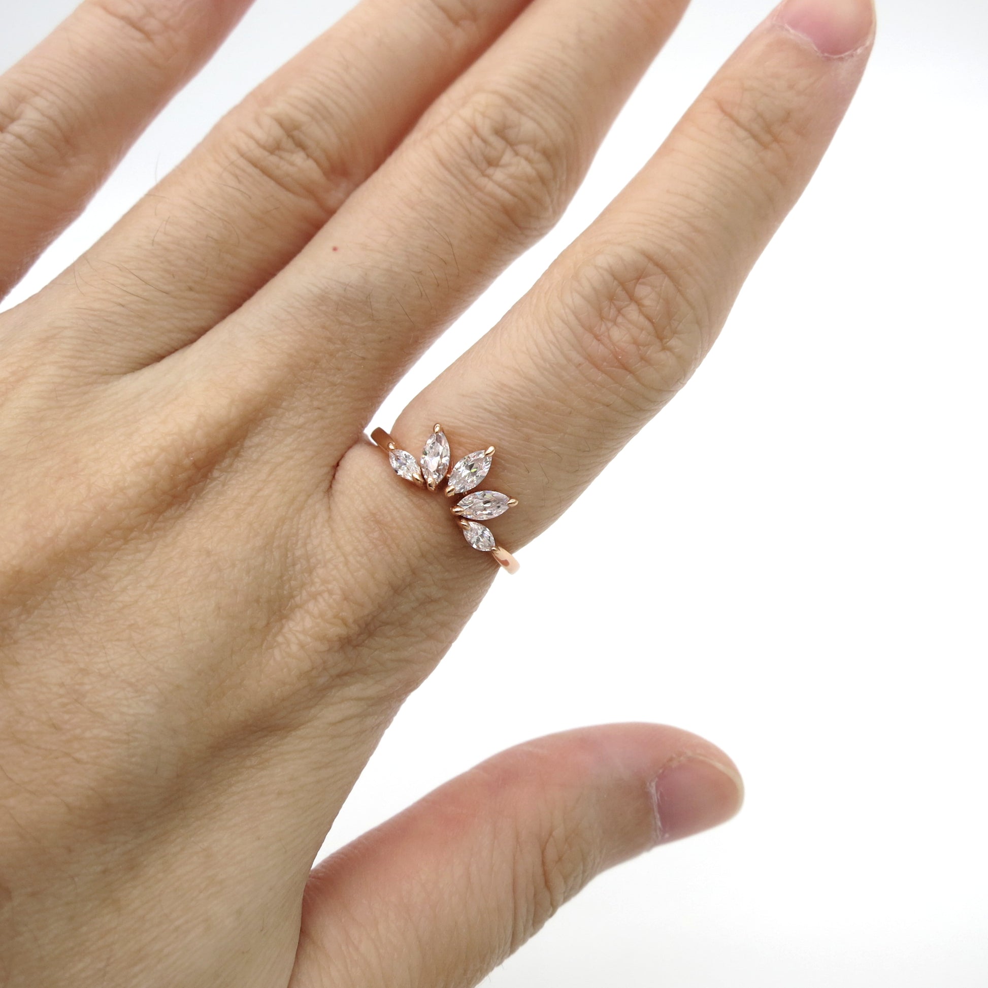 Diana: Crown Stacking Diamond Ring - Lush and Company