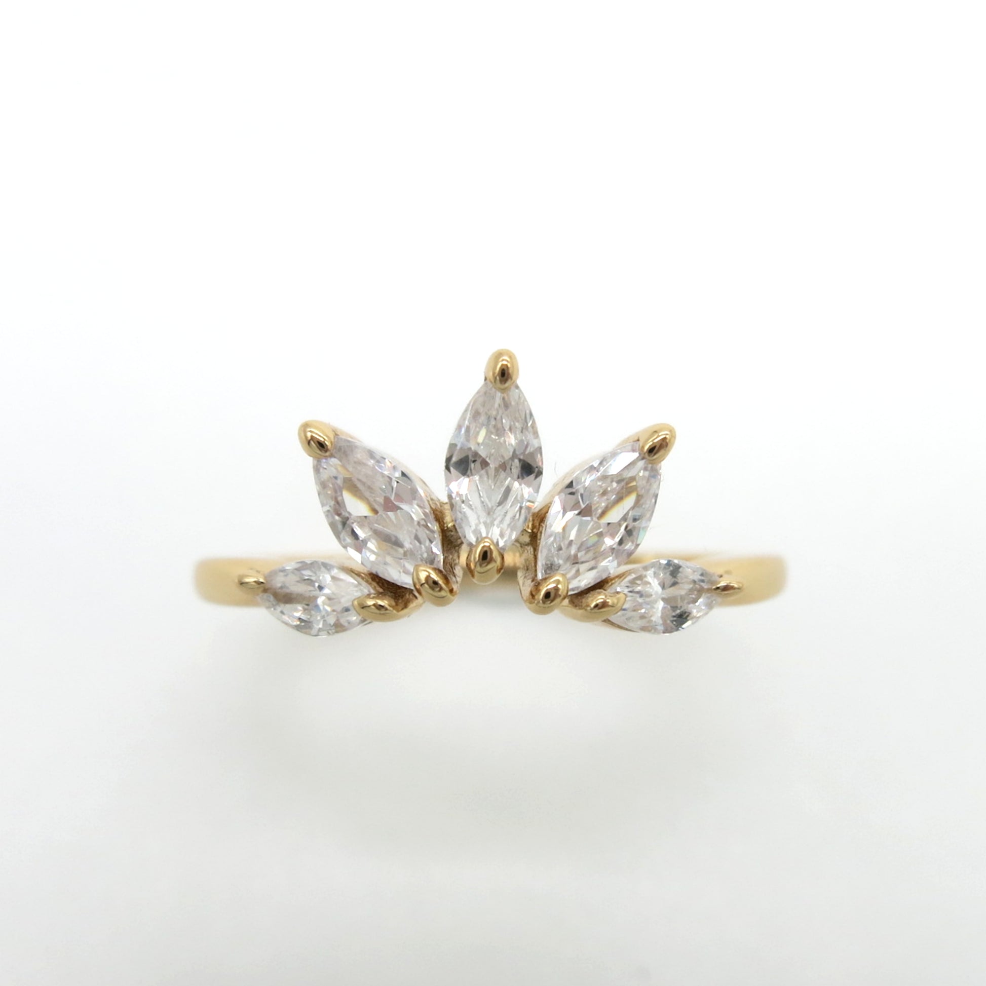 Diana: Crown Stacking Diamond Ring - Lush and Company