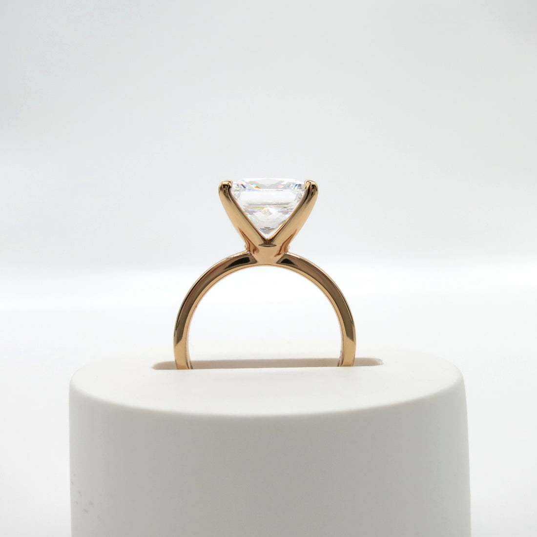 Adara: 4 Carat Princess Diamond Solitaire Ring - Lush and Company