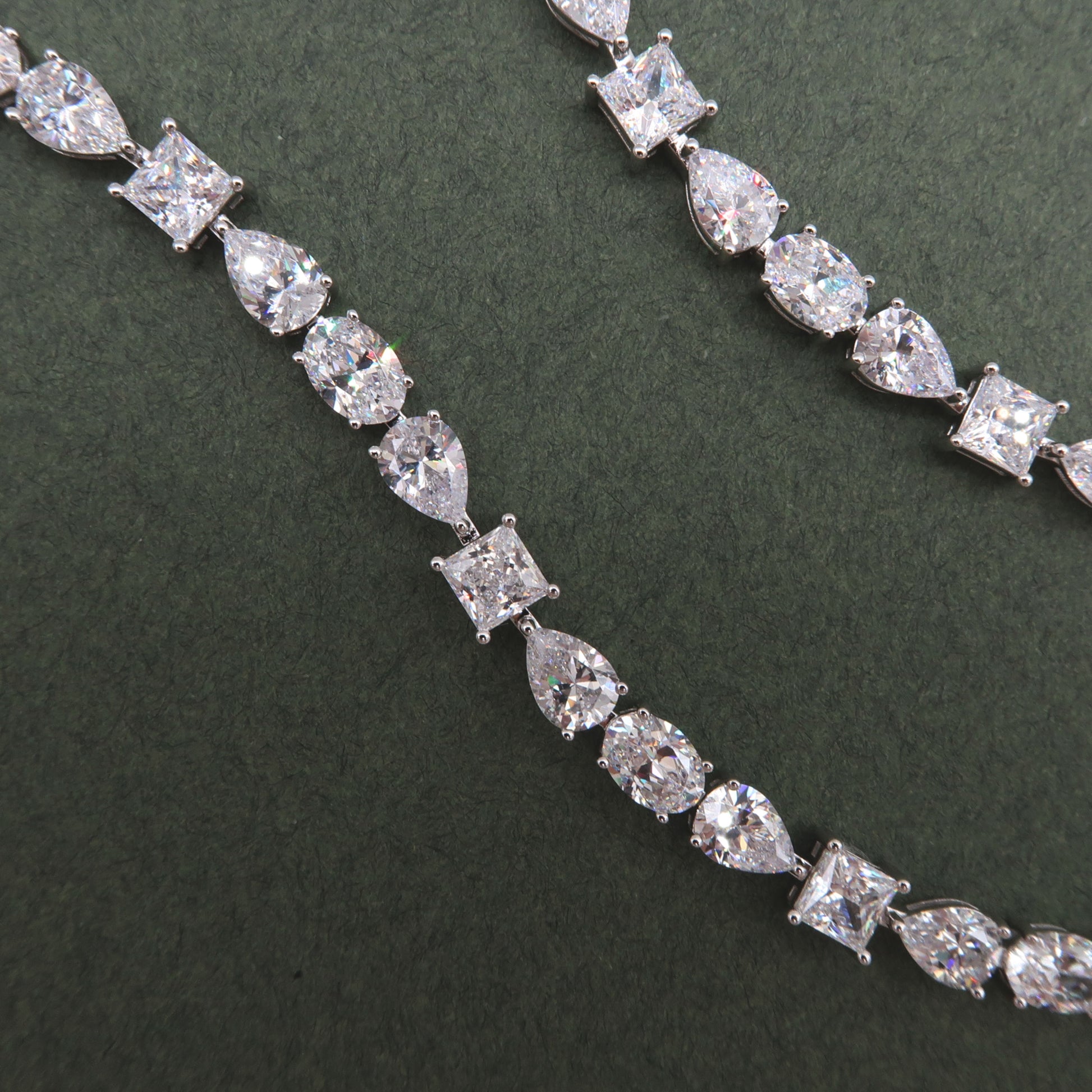 Penelope: Mixed Shape Diamond Tennis Bracelet - Lush and Company