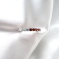 Libra Ring: Half and Half Diamond and Ruby Eternity Band - Lush and Company