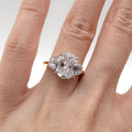 Evelina: 2.5 Carat Oval Diamond Three Stone Ring - Lush and Company