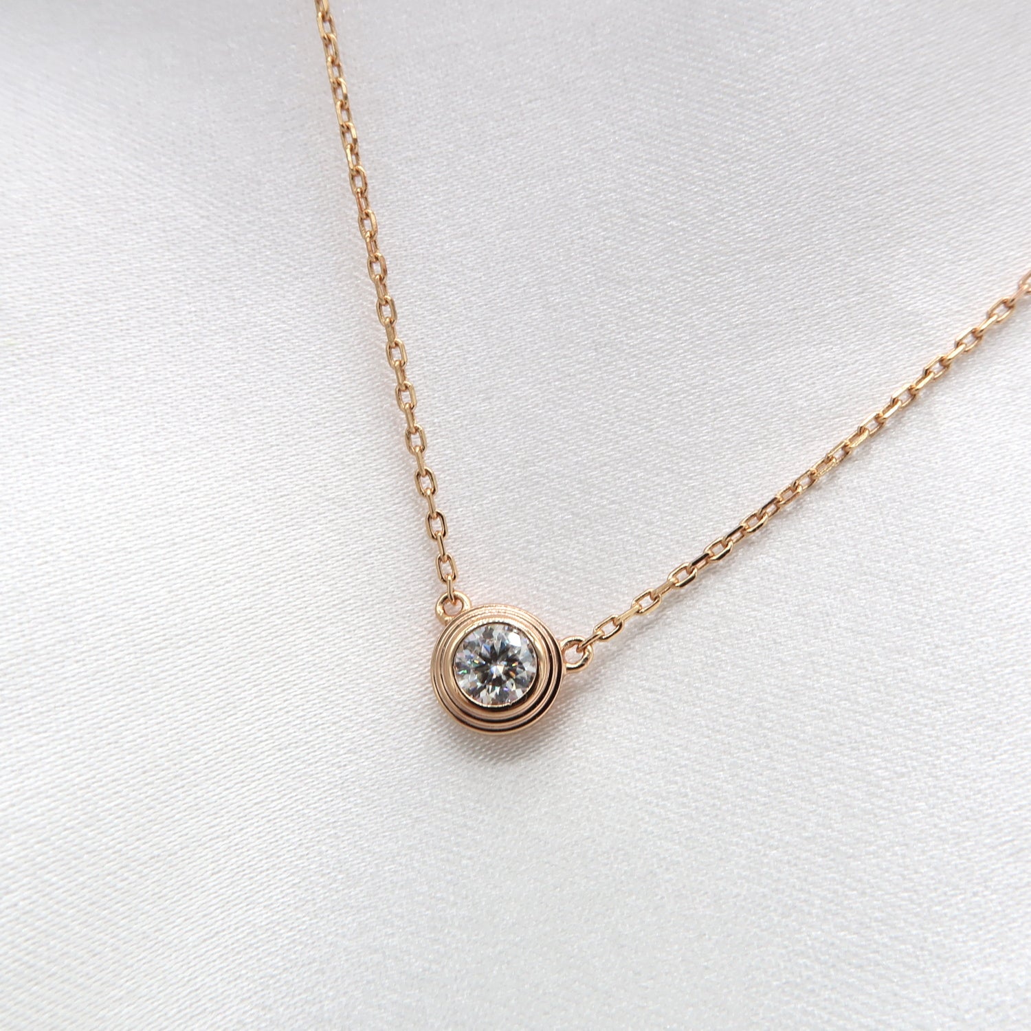 Layla: Diamond Bezel Necklace - Lush and Company