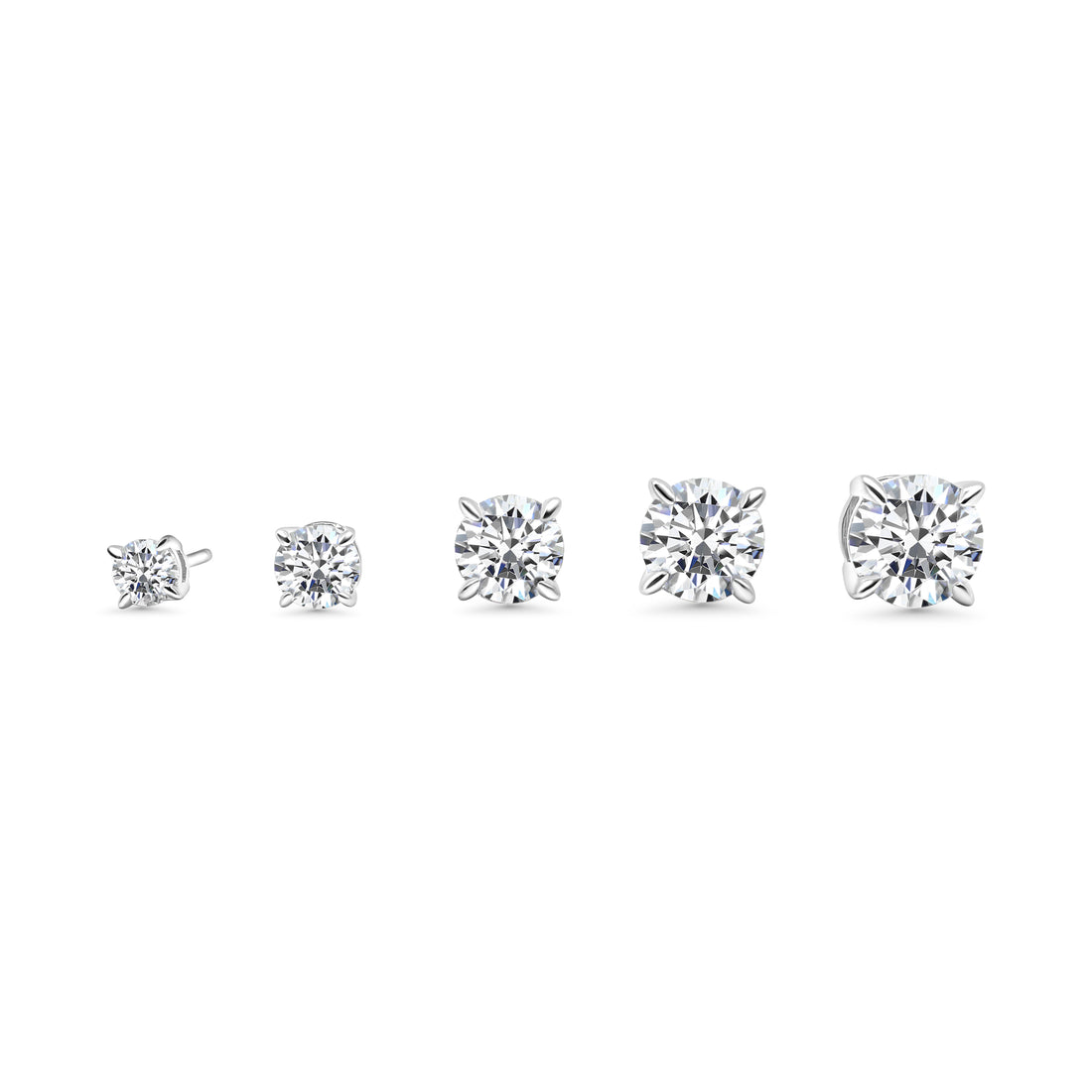 Brilliance Solitaire Stud Earrings