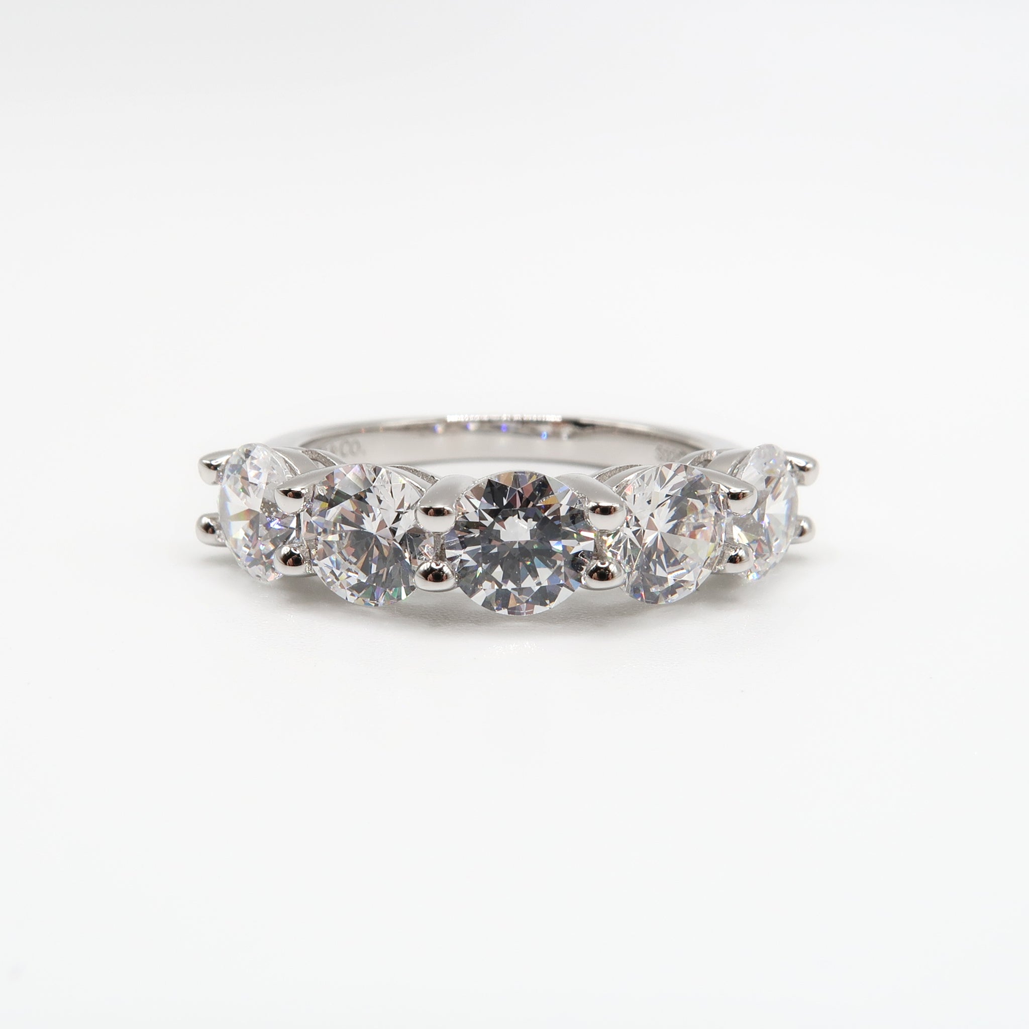 Sofia: 2.5 Carat Round Diamond Half Eternity Ring - Lush and Company