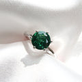 Erica Ring: Three Quarter Emerald Eternity Ring - Lush and Company