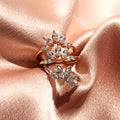 Diana: Crown Stacking Diamond Ring - Lush and Company