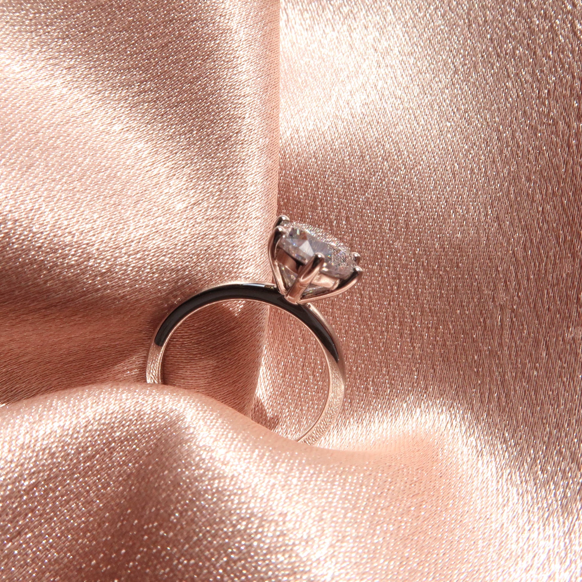 Luna: 2 Carat Round Diamond Solitaire Ring - Lush and Company